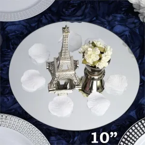 10" Round Glass Mirror Wedding Party Table Decorations Centerpieces - 6 PCS