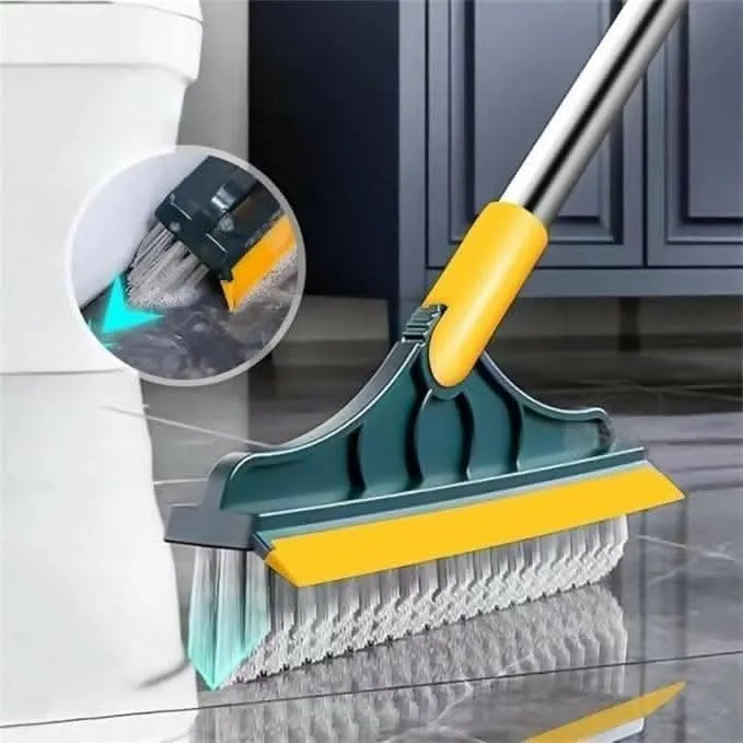 2 in 1 Tiles Cleaning Brush Floor Scrub | Bathroom Brush with Long Handle 120° Rotate