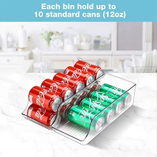 (2 Pack) Can Drink Dispenser Organizer for Refrigerator | Puricon