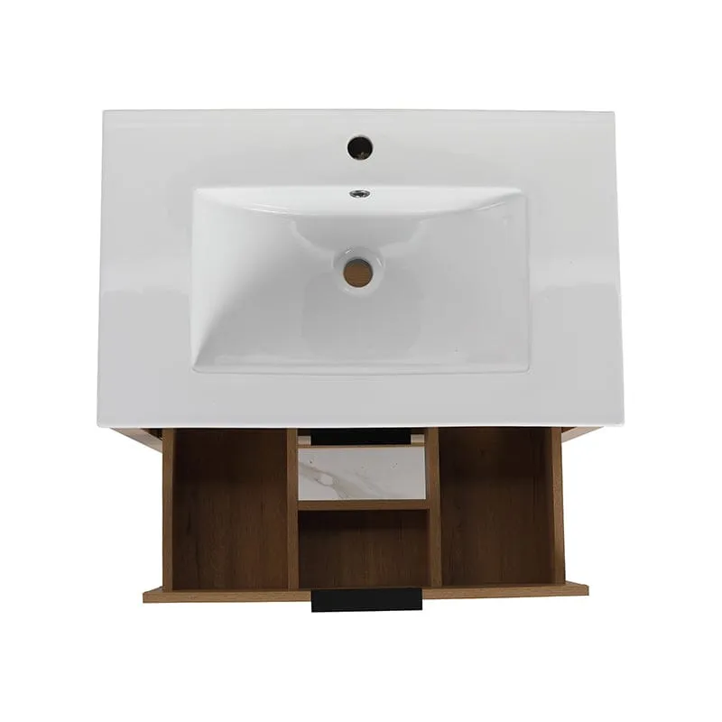 30-inch Freestanding Plywood Bathroom Vanity With Tops and 2 Drawers