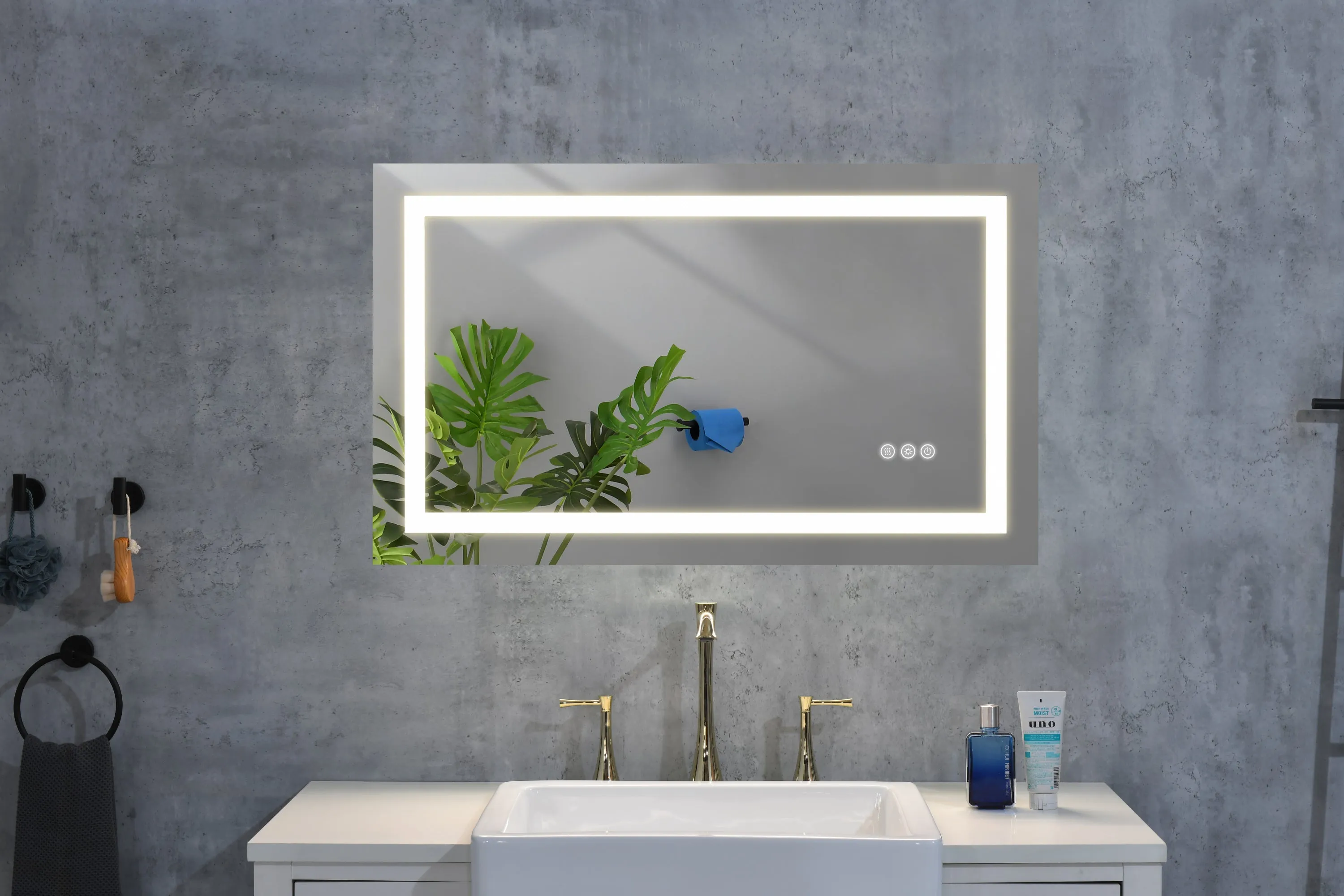 36*30in Led Mirror for Bathroom with Lights,Dimmable,Anti-Fog,Lighted Bathroom Mirror with Smart Touch Button,Memory Function(Horizontal/Vertical)