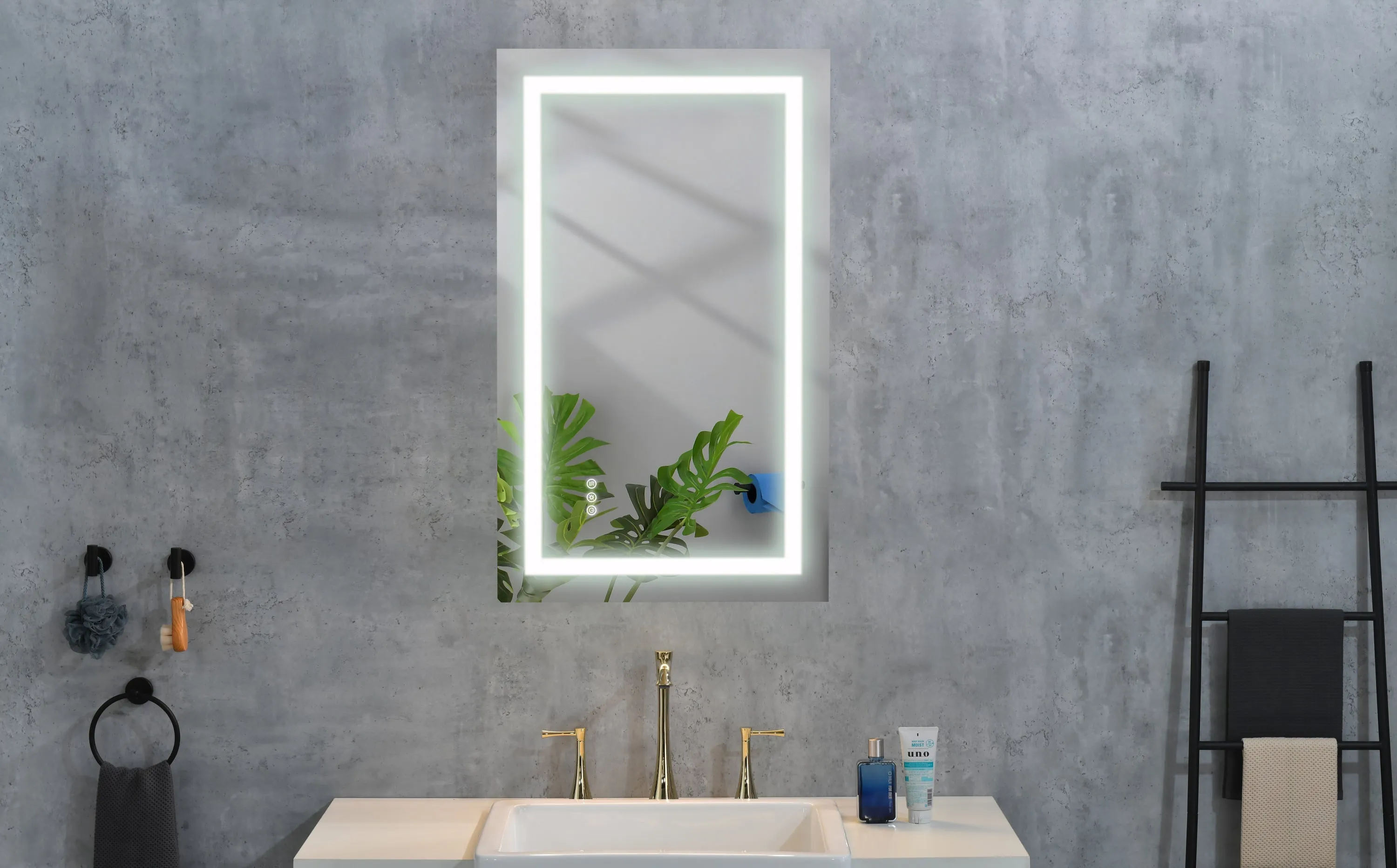 36*30in Led Mirror for Bathroom with Lights,Dimmable,Anti-Fog,Lighted Bathroom Mirror with Smart Touch Button,Memory Function(Horizontal/Vertical)