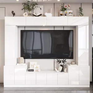 94.5''W Entertainment Center with Cabinets