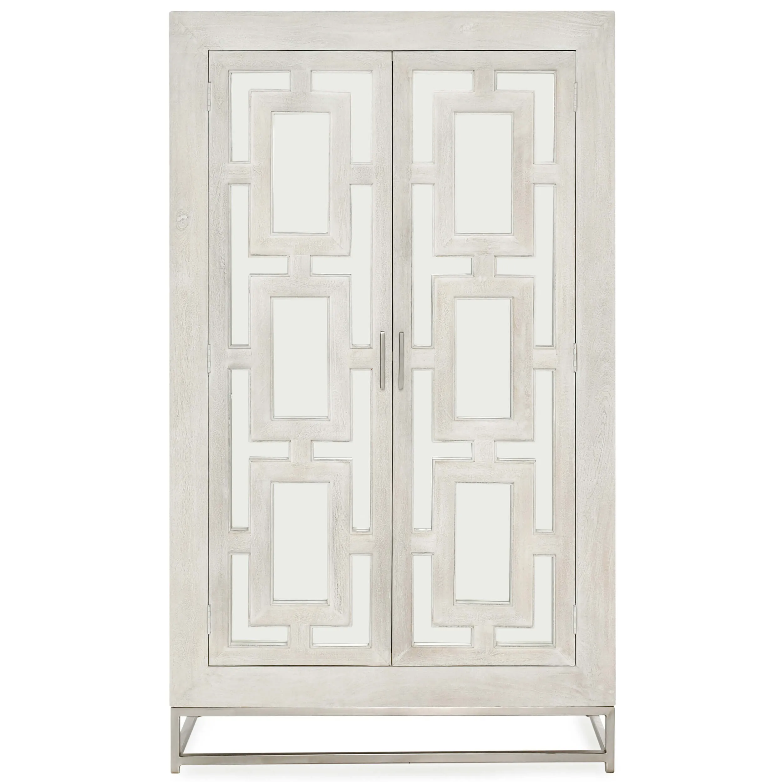 Adina Tall Cabinet, White Washed