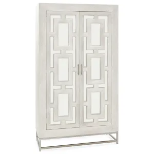 Adina Tall Cabinet, White Washed