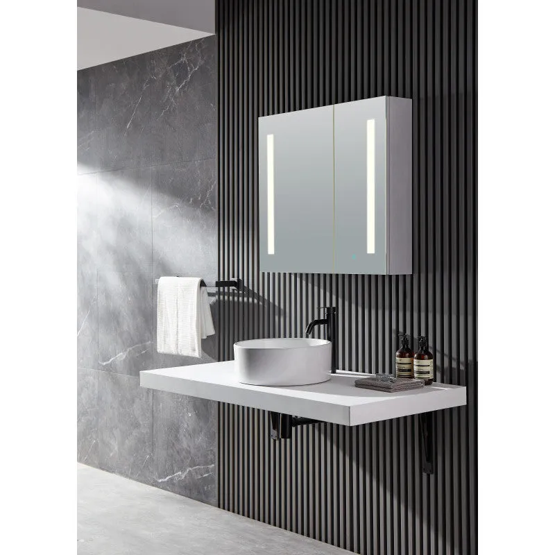 ANZZI Ether 28 in. x 32 in. Frameless LED Mirror Bathroom Cabinet