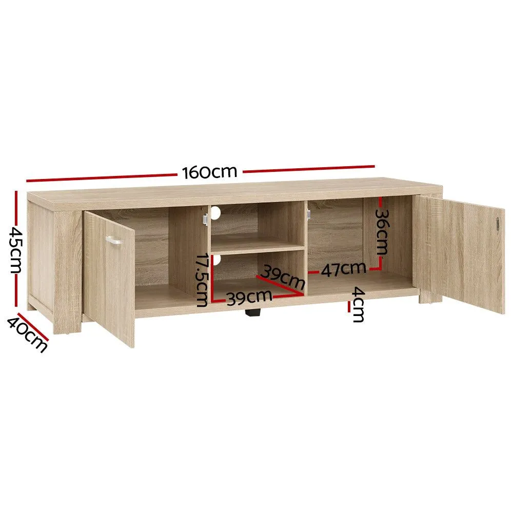 Artiss TV Cabinet Entertainment Unit 160cm Oak Maxi