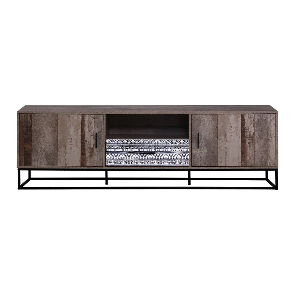 Artiss TV Cabinet Entertainment Unit Stand Storage Wooden Industrial Rustic 180cm