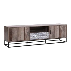 Artiss TV Cabinet Entertainment Unit Stand Storage Wooden Industrial Rustic 180cm