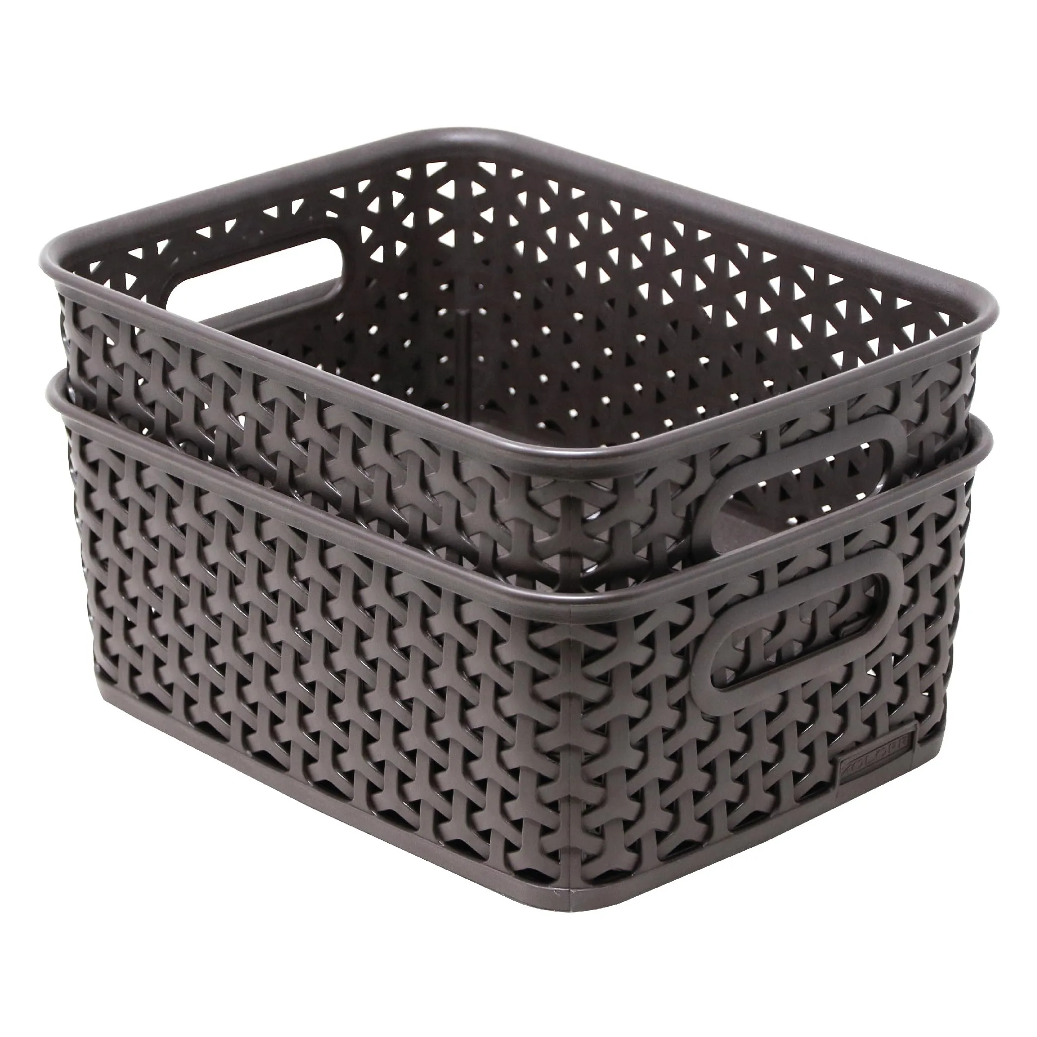 Bel Casa 2 Piece Royal Baskets, Small, Brown