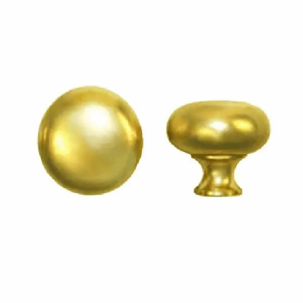 Brass Cabinet Knobs, Brass, 1-1/4 inch size