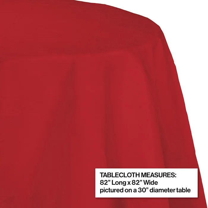 Bulk Classic Red Round Paper Table Covers 82 inch (12 per Case)