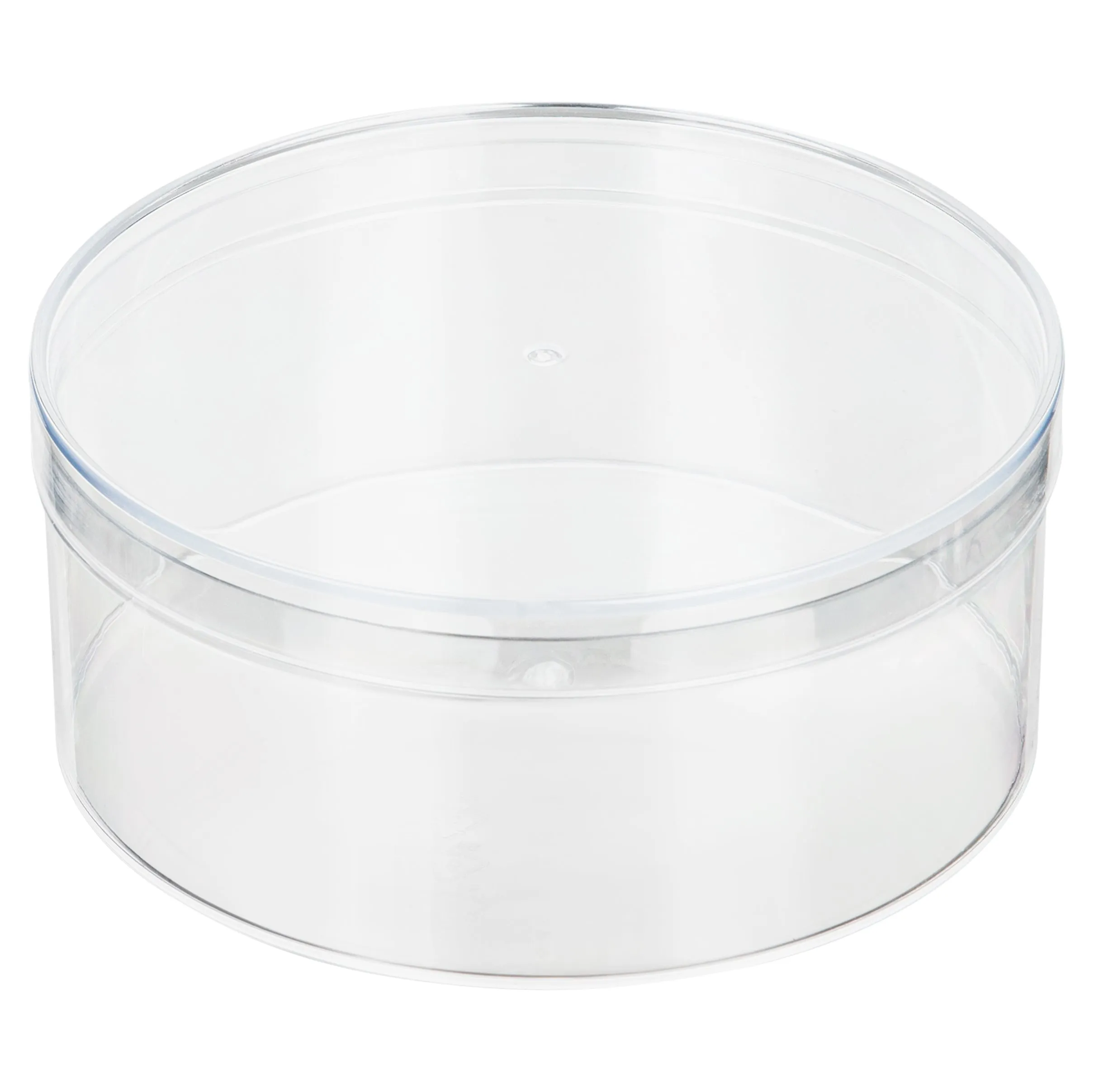 Clear Acrylic Boxes Round 4.75"x2.1" 16 Pack