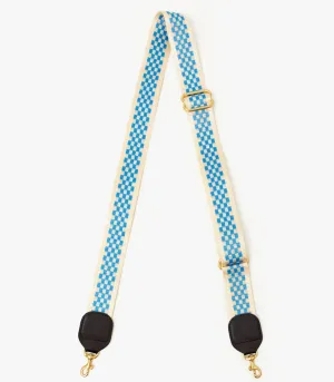 Cream & Blue Checkered Adjustable Strap