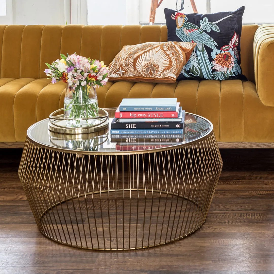 Cyclone Coffee Table | Gold