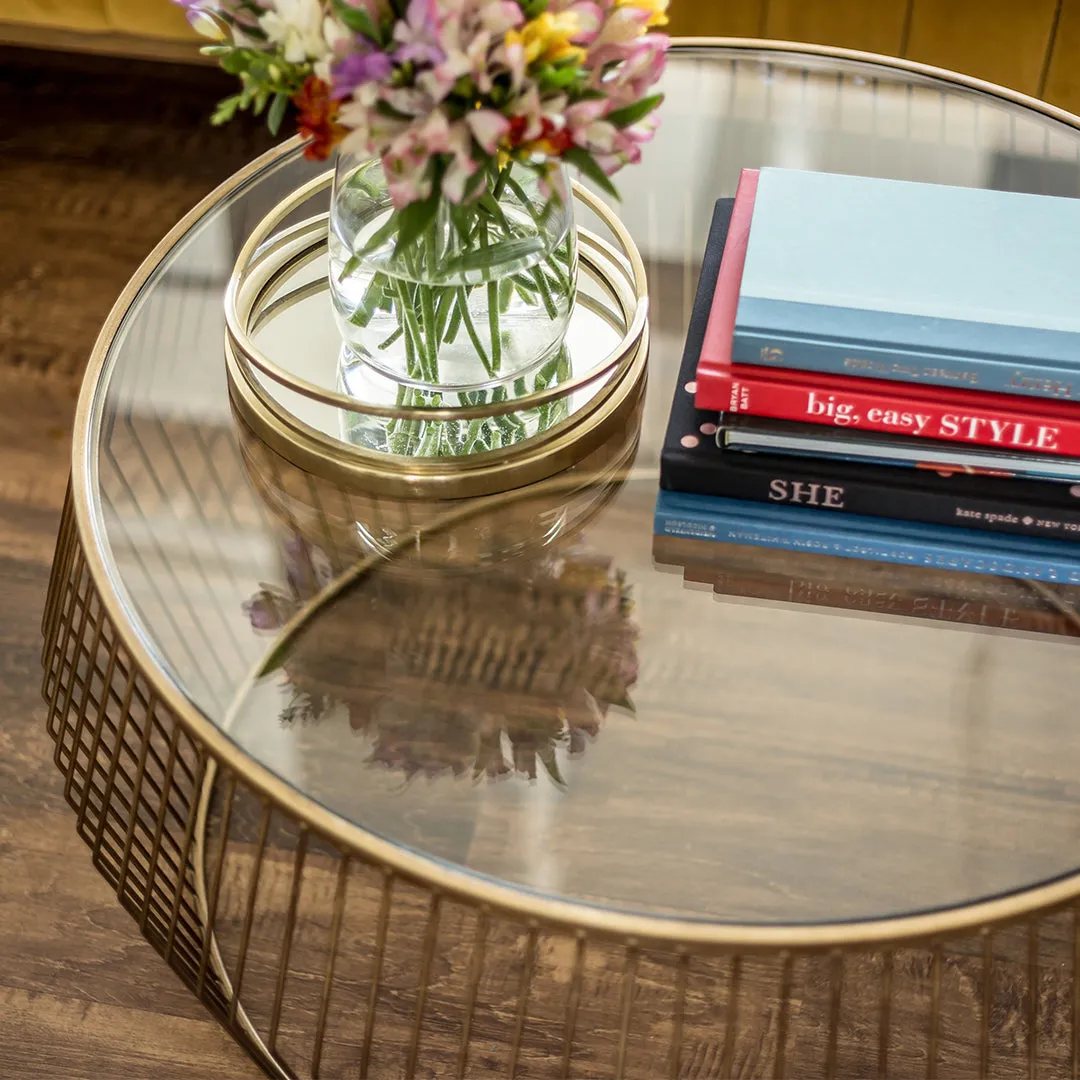 Cyclone Coffee Table | Gold