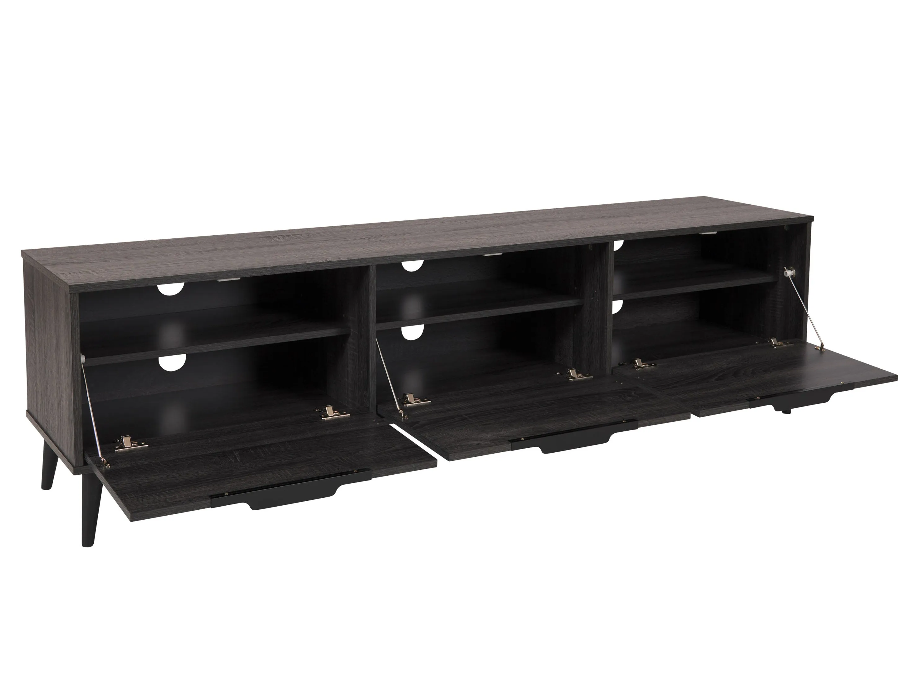 Dark Grey TV Bench with Cabinet Storage, TVs up to 85"