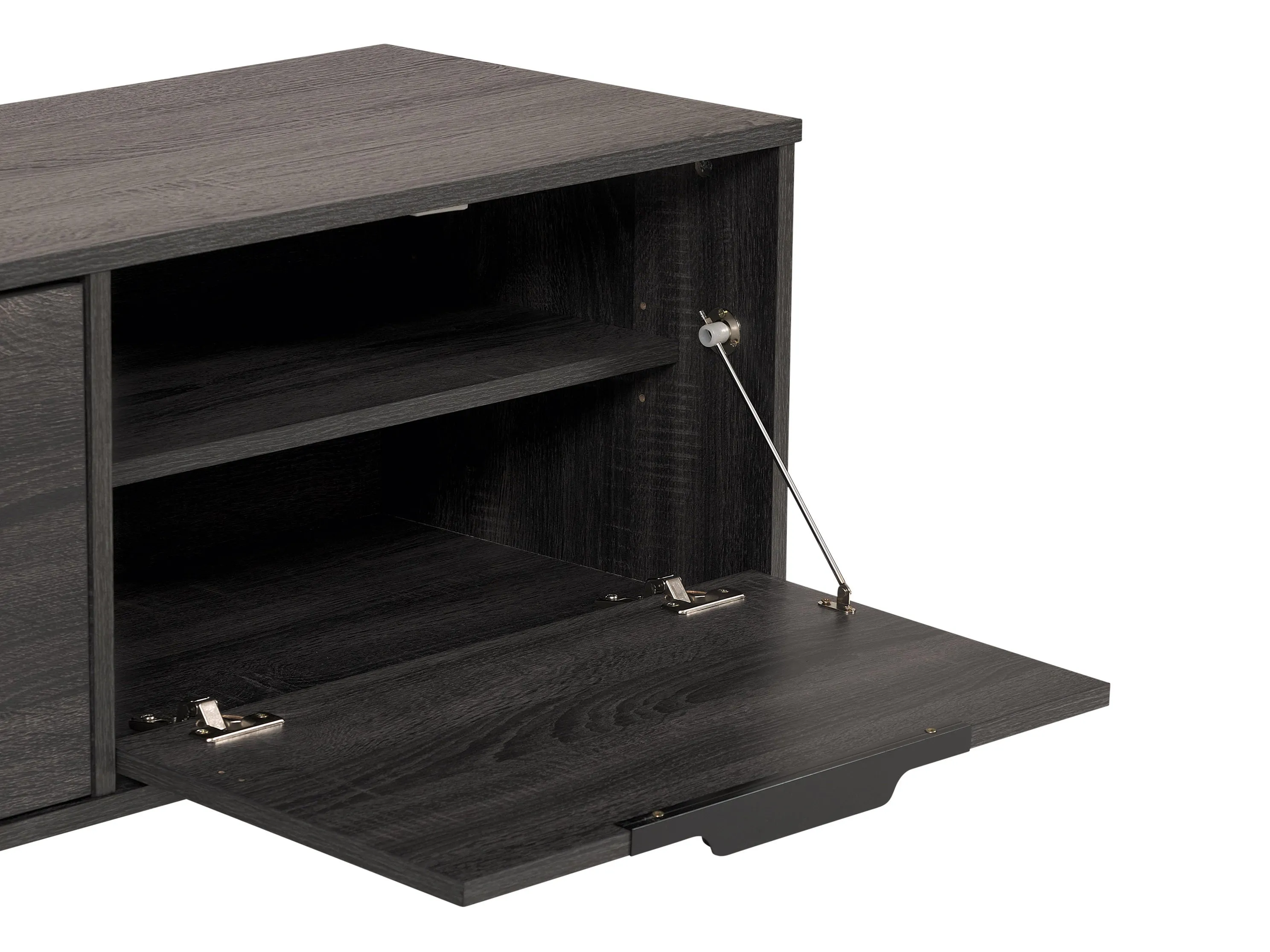 Dark Grey TV Bench with Cabinet Storage, TVs up to 85"