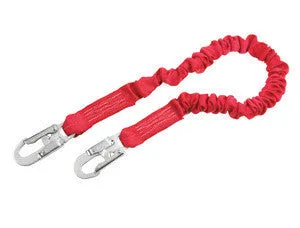 DBI/SALA 6' PRO Stretch Shock Absorbing Lanyard With Self Locking Snap Hooks On Both Ends