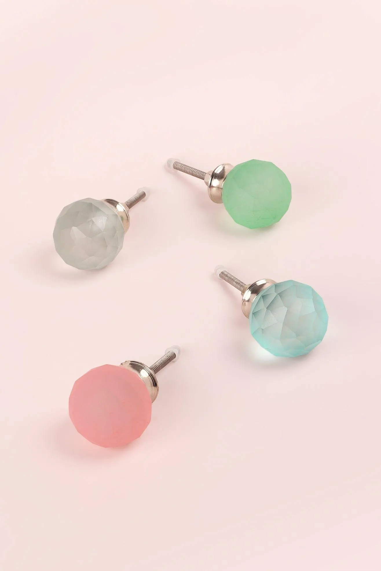 Diamond Sphere Stylish Matt Glass Knobs