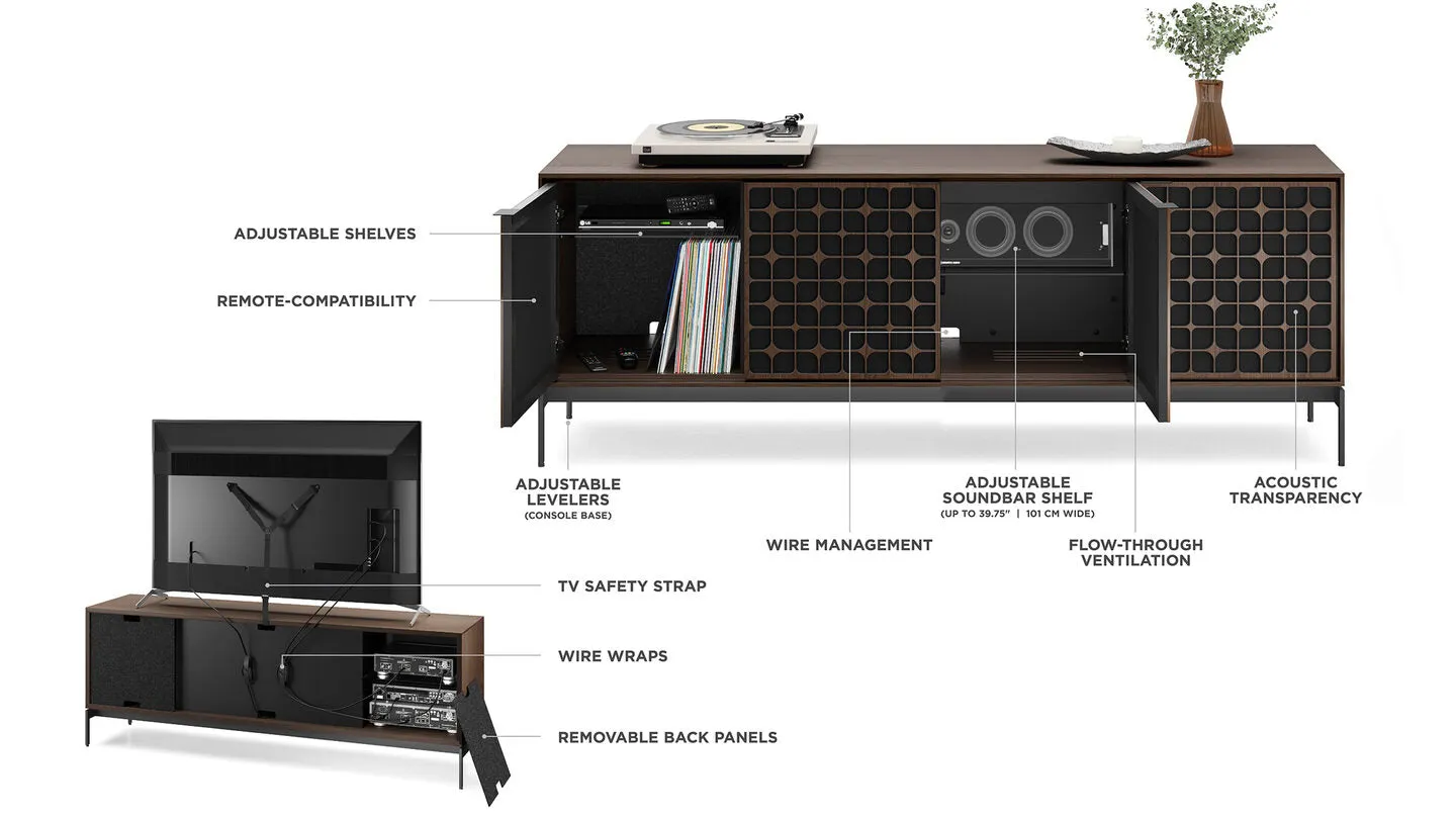 Elements 8709 Constellation Media Cabinet with Console Base