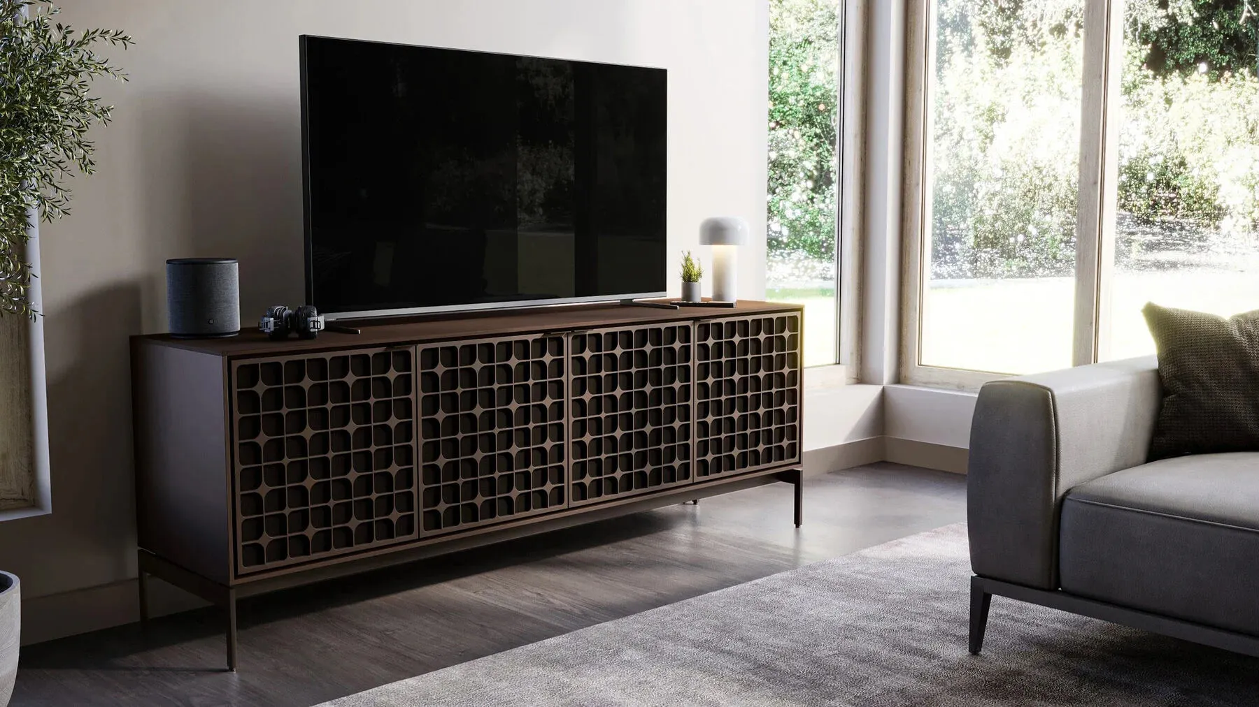 Elements 8709 Constellation Media Cabinet with Console Base