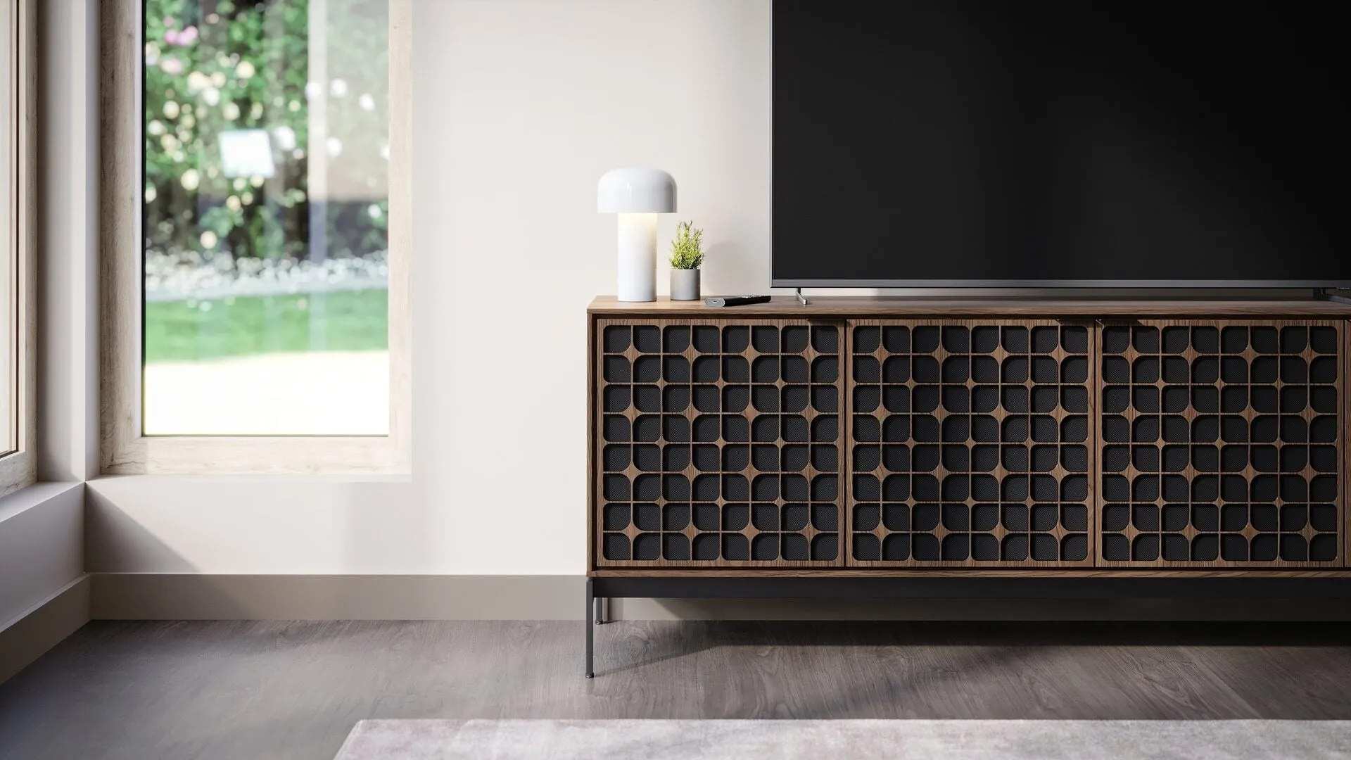 Elements 8709 Constellation Media Cabinet with Console Base