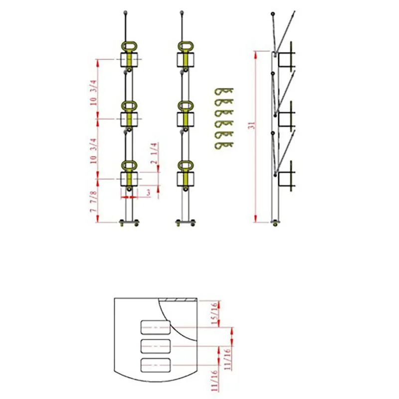 Equipment Guard Vinyl-Coated 3-Trimmer Rack for Open Trailers