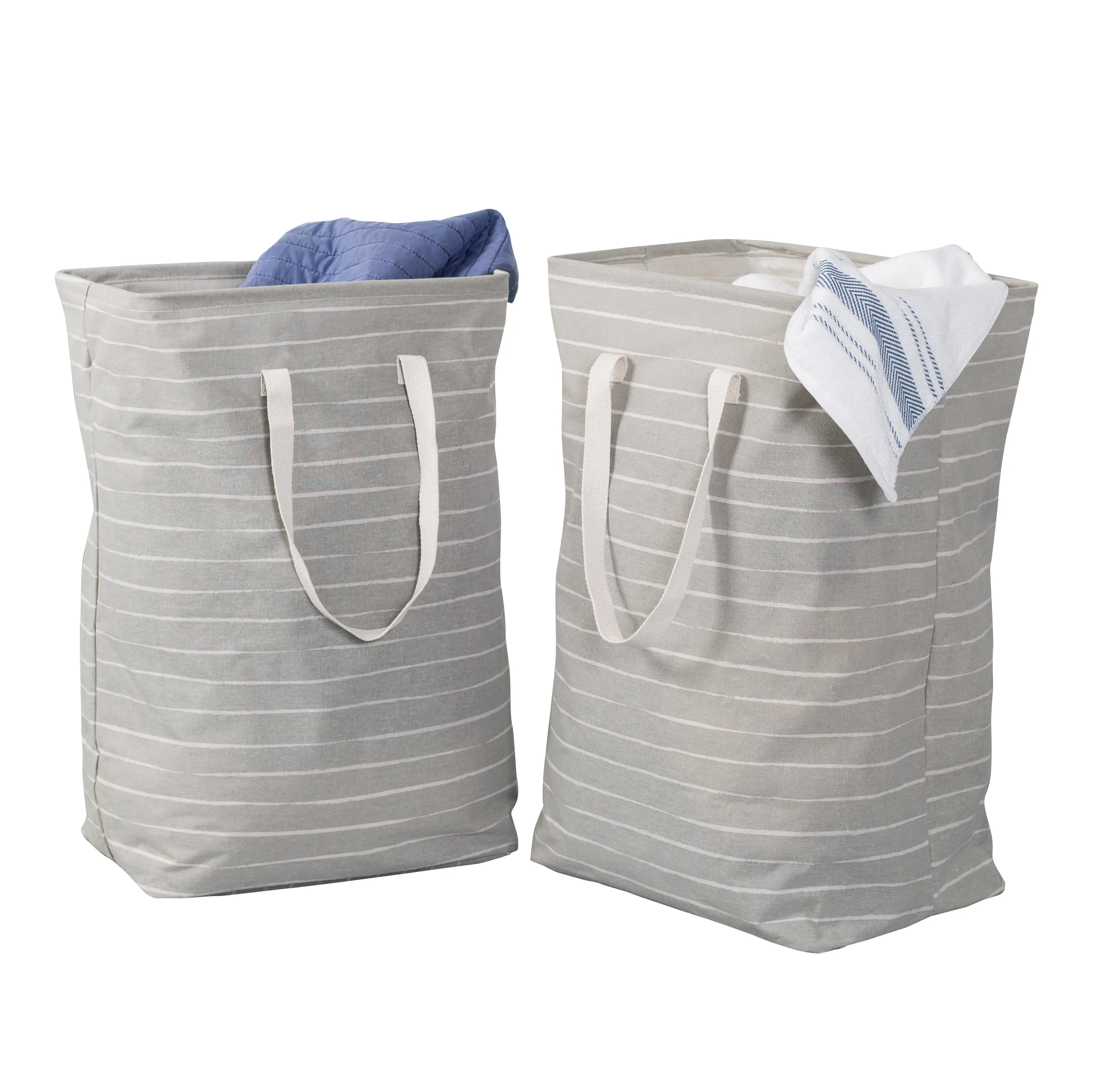 Foldable Fabric Laundry Hampers with Handles (Set of 2)