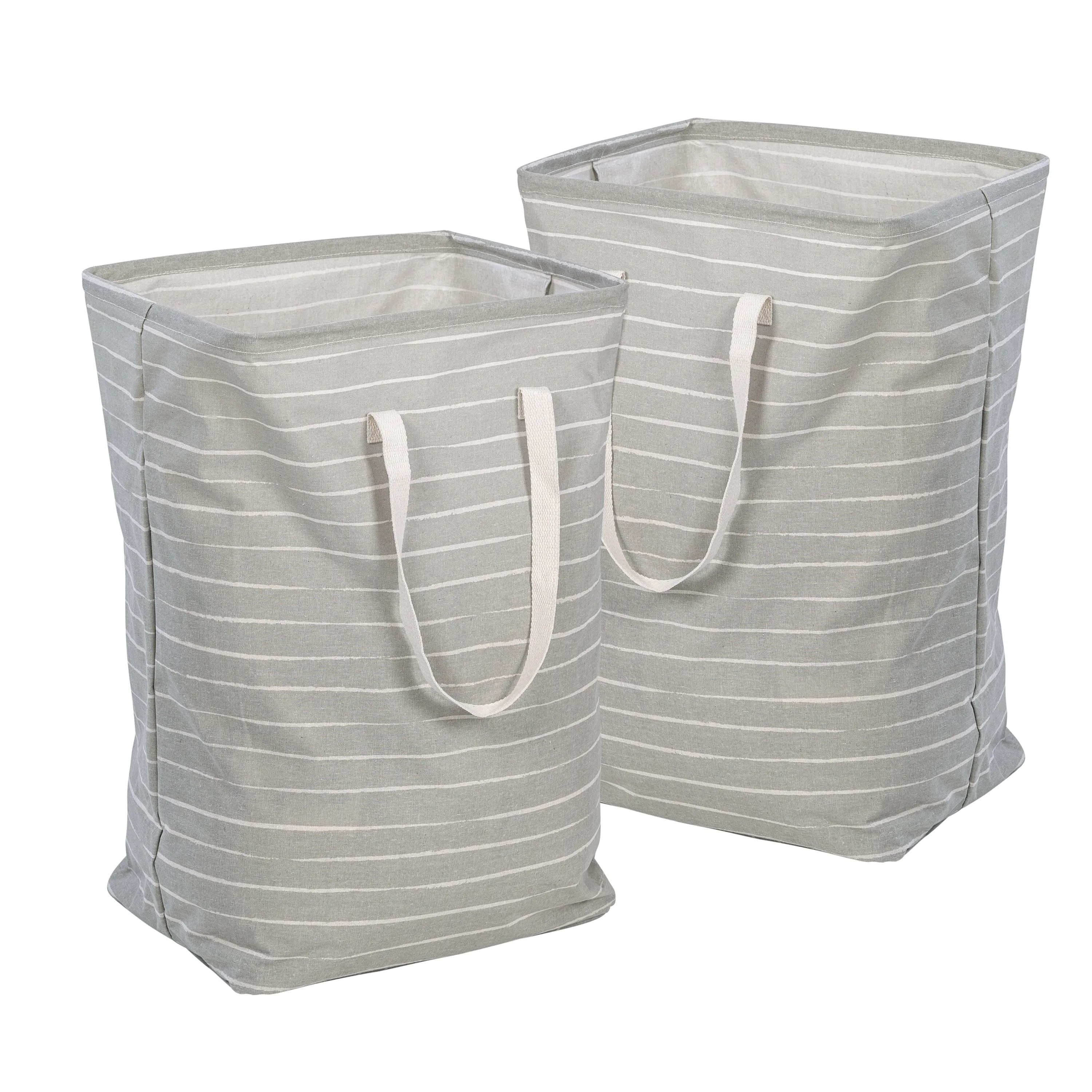 Foldable Fabric Laundry Hampers with Handles (Set of 2)