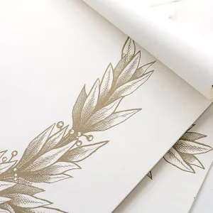 Gold Laurel Wreath Paper Wedding Party Table Placemat (Pack of 30)