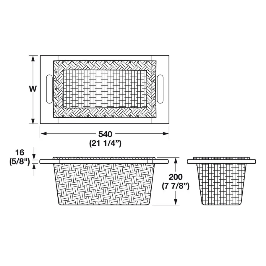 Hafele Wicker Basket, With Frame Handles