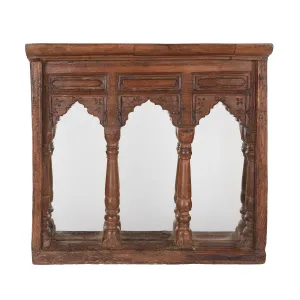 Indian Triple Arch Window Mirror - 19th Century