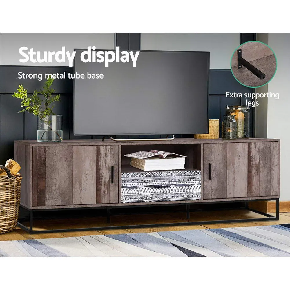 Industrial Timber TV Cabinet with Storage, 180cm - Artiss