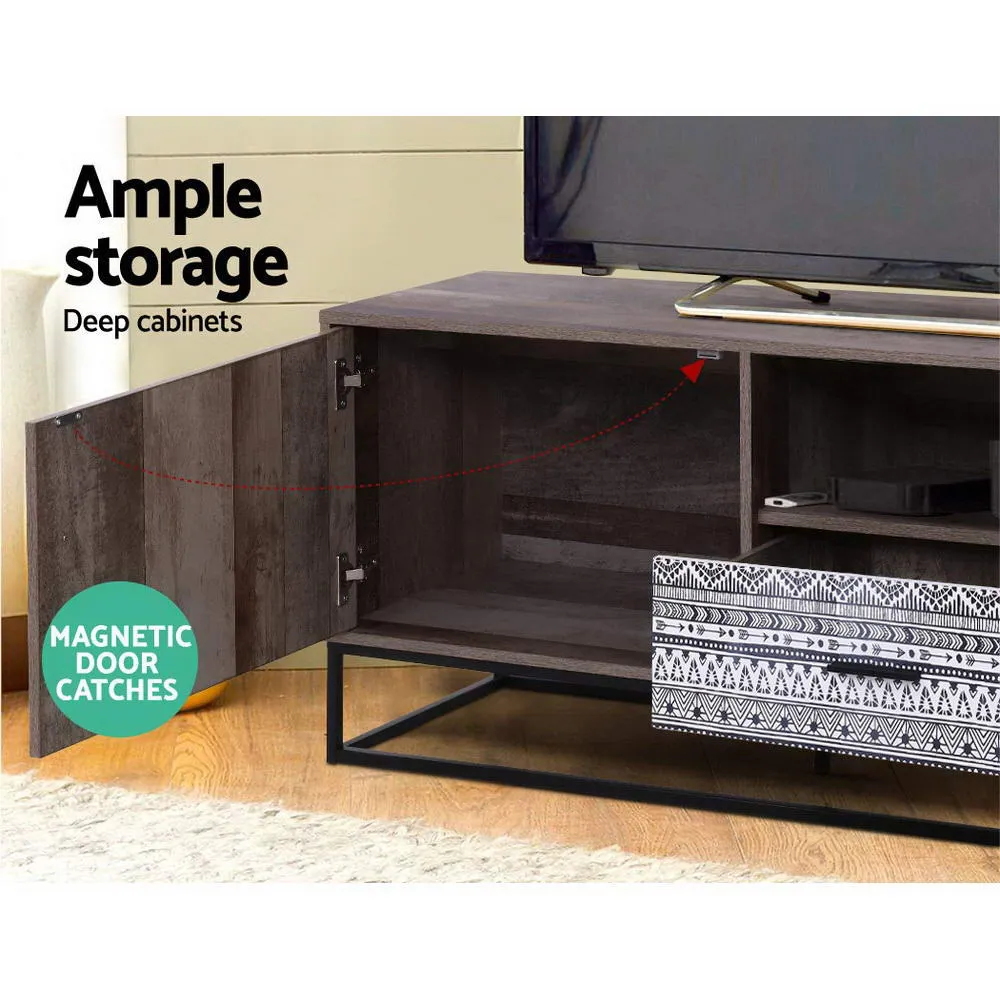 Industrial Timber TV Cabinet with Storage, 180cm - Artiss