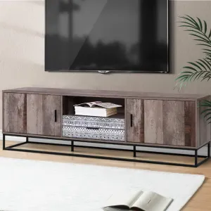 Industrial Timber TV Cabinet with Storage, 180cm - Artiss