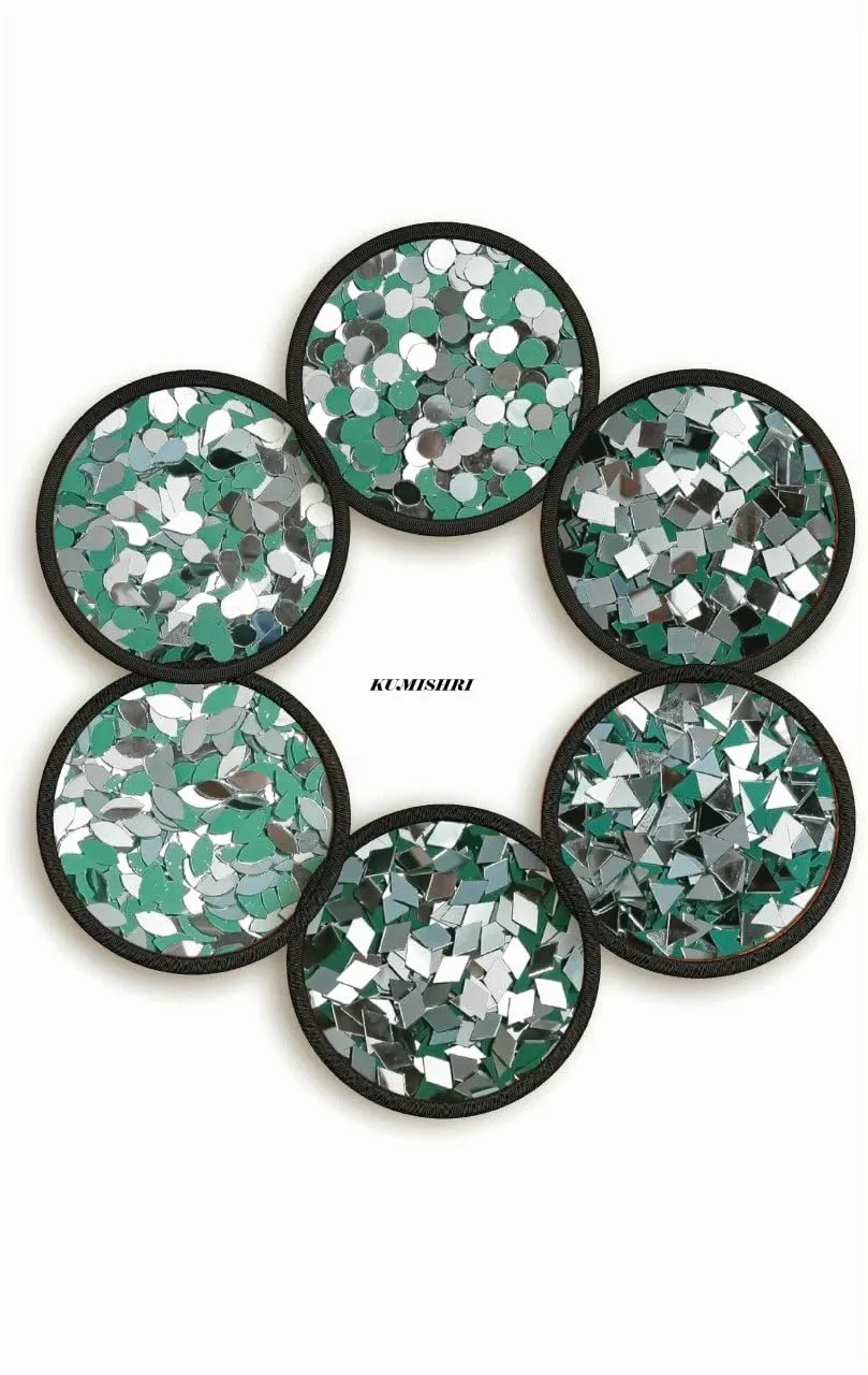 Kilo Cool HVAC 6 Variety Mirrors for Crafts - Mud Art, Lippan Art, Fabric Art, Mandala Art, Jewelry Making - 660 Pieces, 110 Each Shapes (Combo of 6)