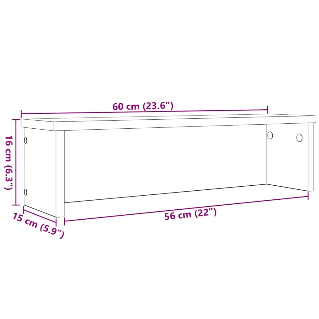 Kitchen Racks Stackable 2 pcs Old Wood 60x15x16 cm