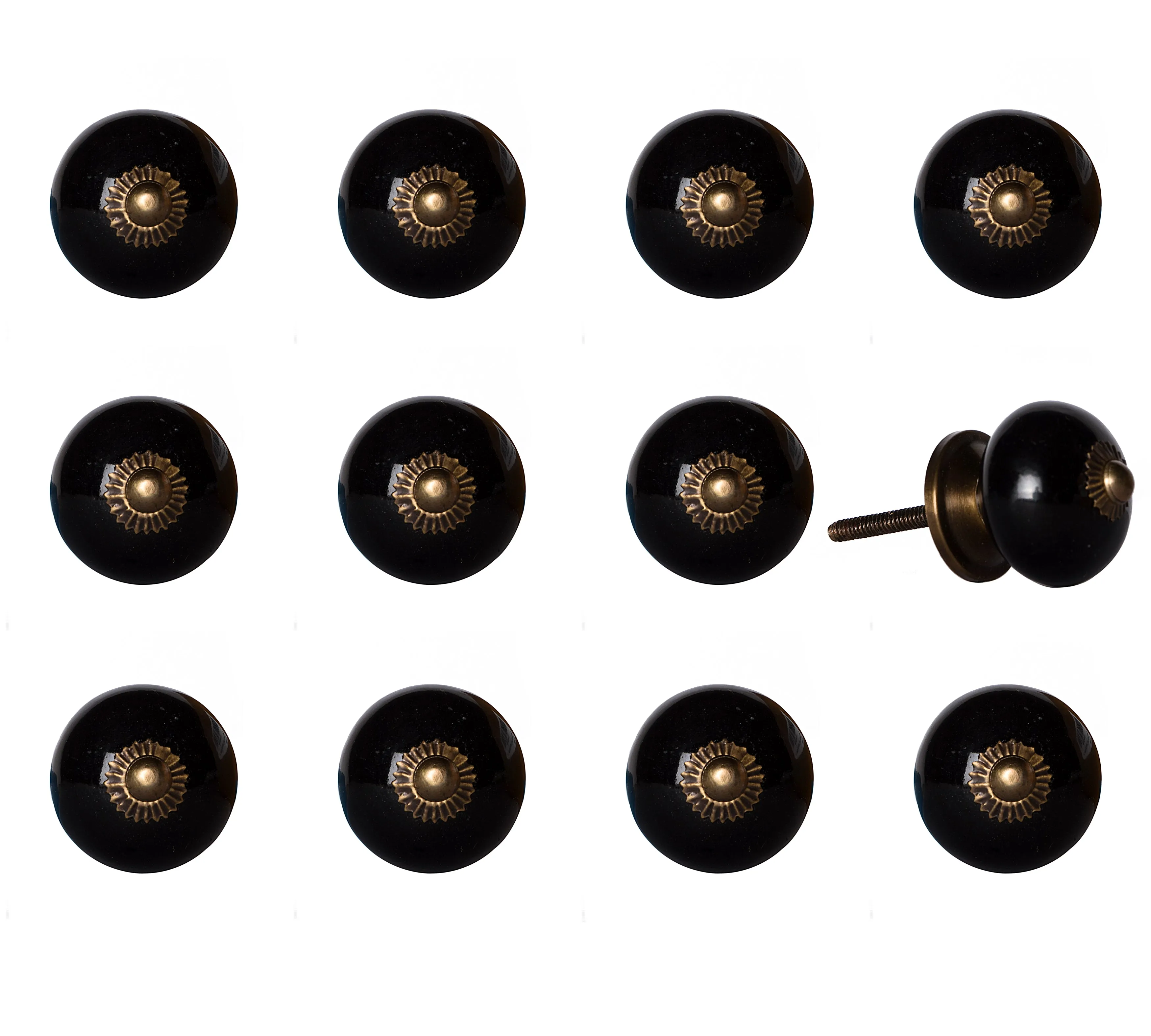 Knob-It Home Decor Classic Cabinet & Drawer Knobs-Black/Copper