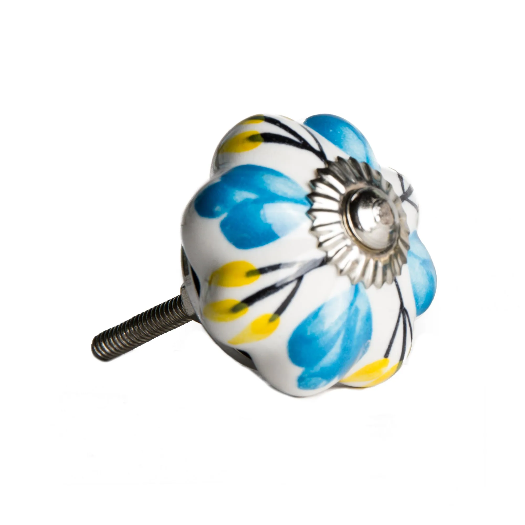 Knob-It Home Decor Classic Cabinet & Drawer Knobs-Blue/Yellow/White/Silver