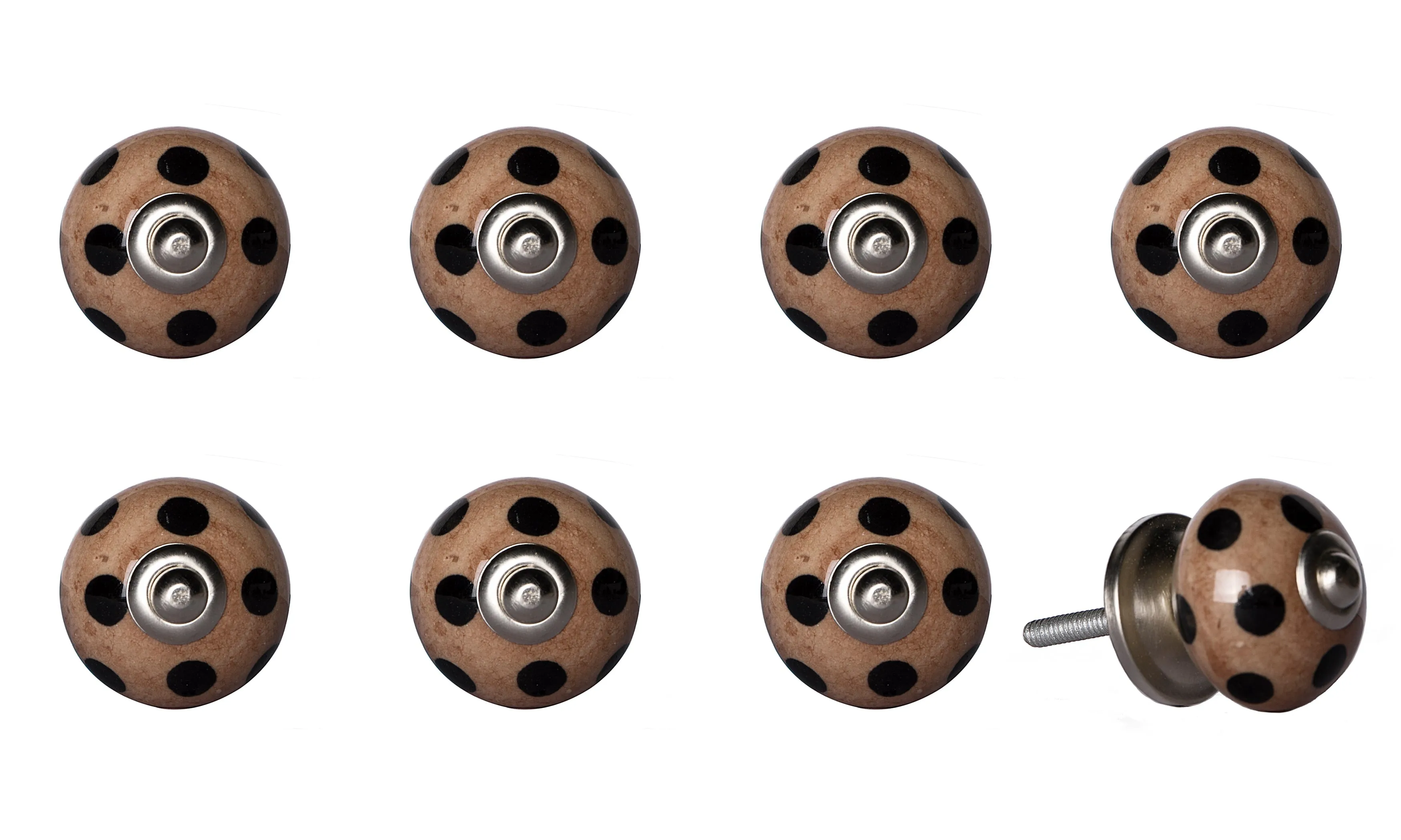 Knob-It Home Decor Classic Cabinet & Drawer Knobs-Brown/Black/Silver