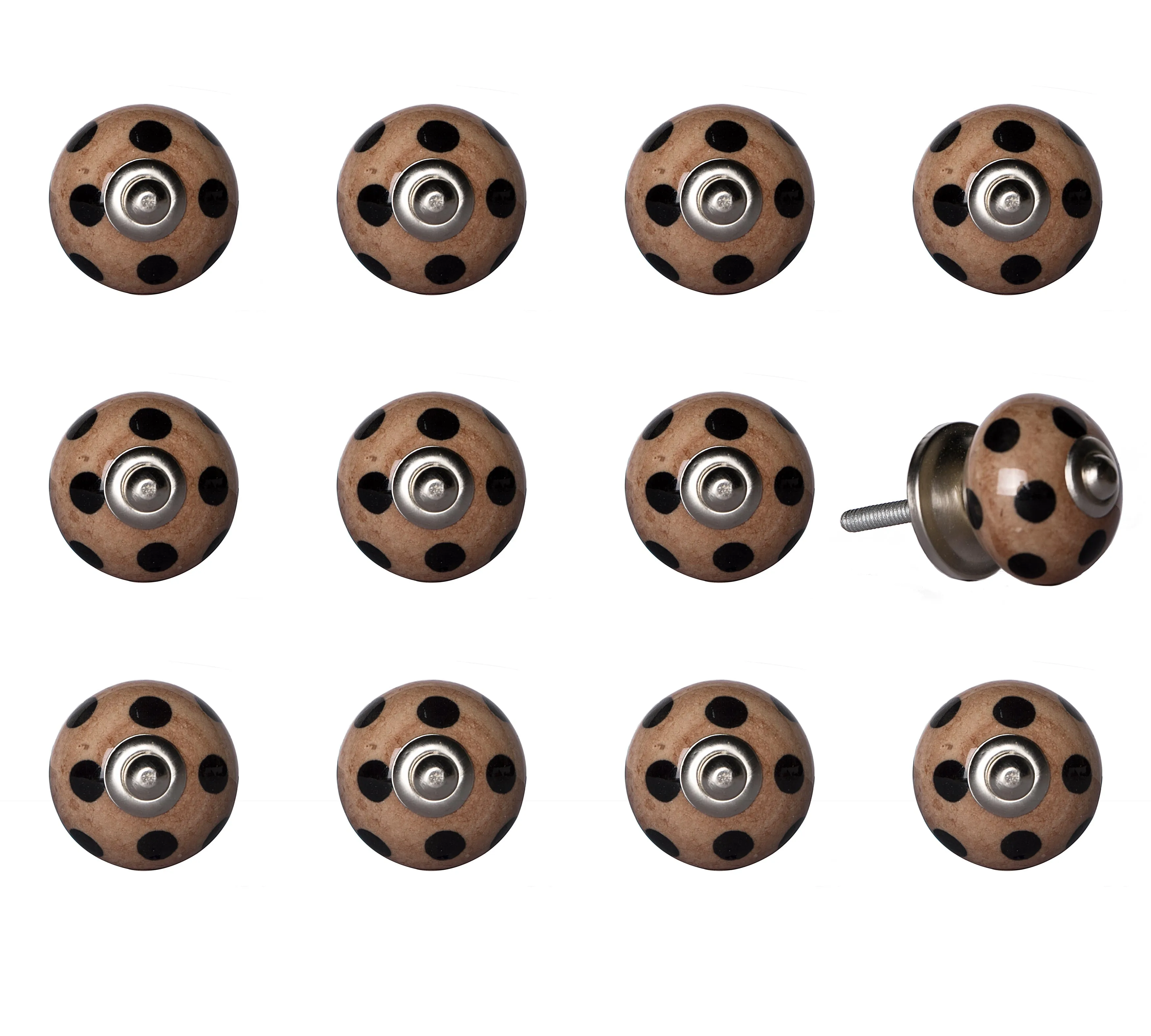 Knob-It Home Decor Classic Cabinet & Drawer Knobs-Brown/Black/Silver