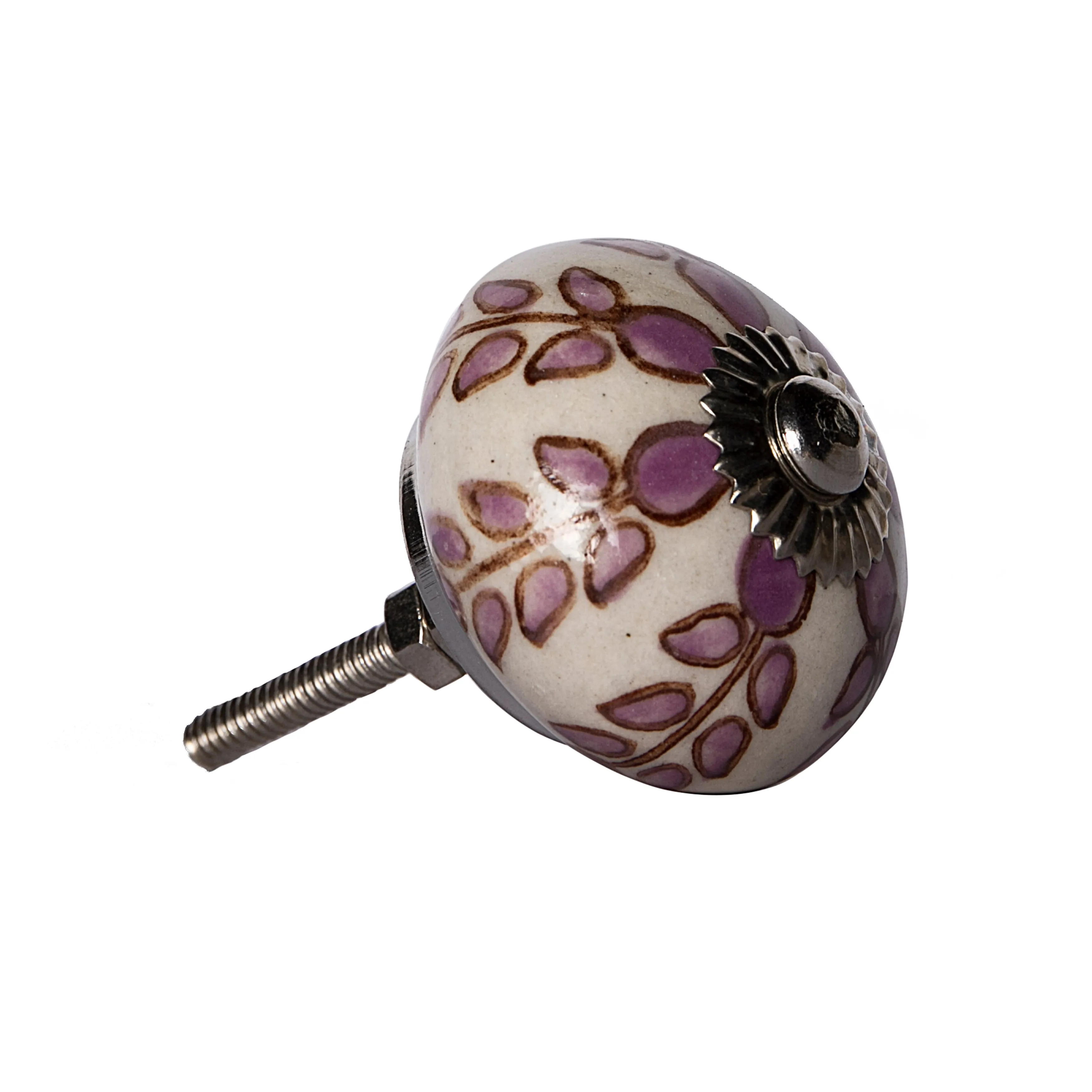 Knob-It Home Decor Classic Cabinet & Drawer Knobs-Lavender/Cream/Silver