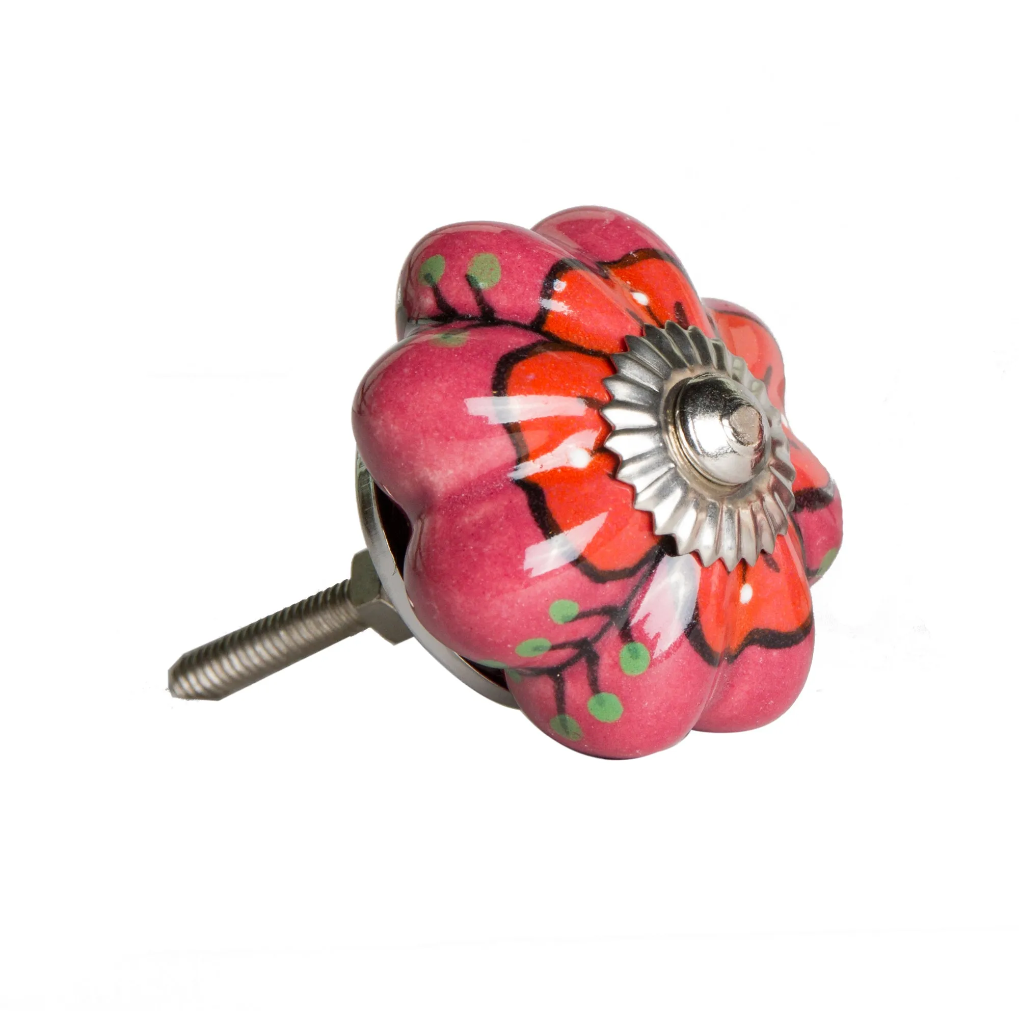 Knob-It Home Decor Classic Cabinet & Drawer Knobs-Pink/Orange/Silver