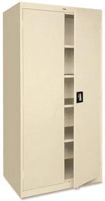 Lorell Fortress Series Steel Storage Cabinets' Putty' 36X18X72 In.