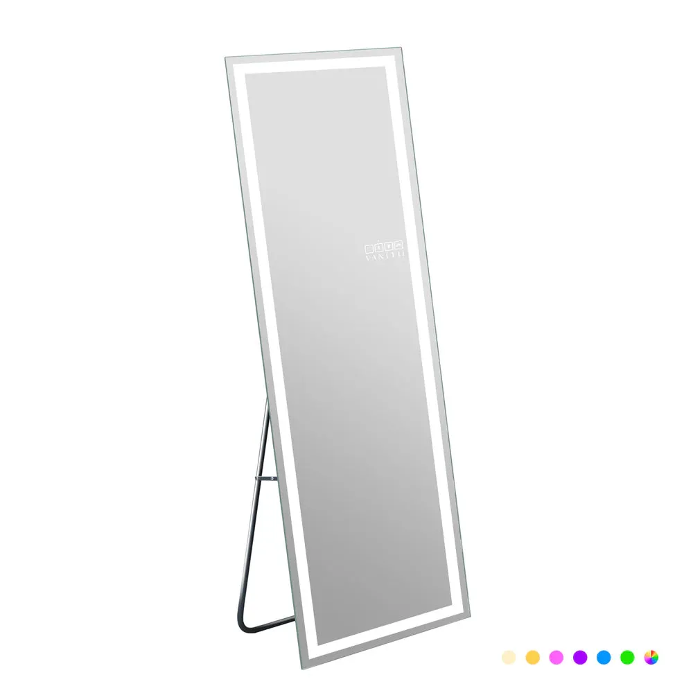 LUXE LED Full Length Rectangular Dressing Mirror with RGB Light and Stand