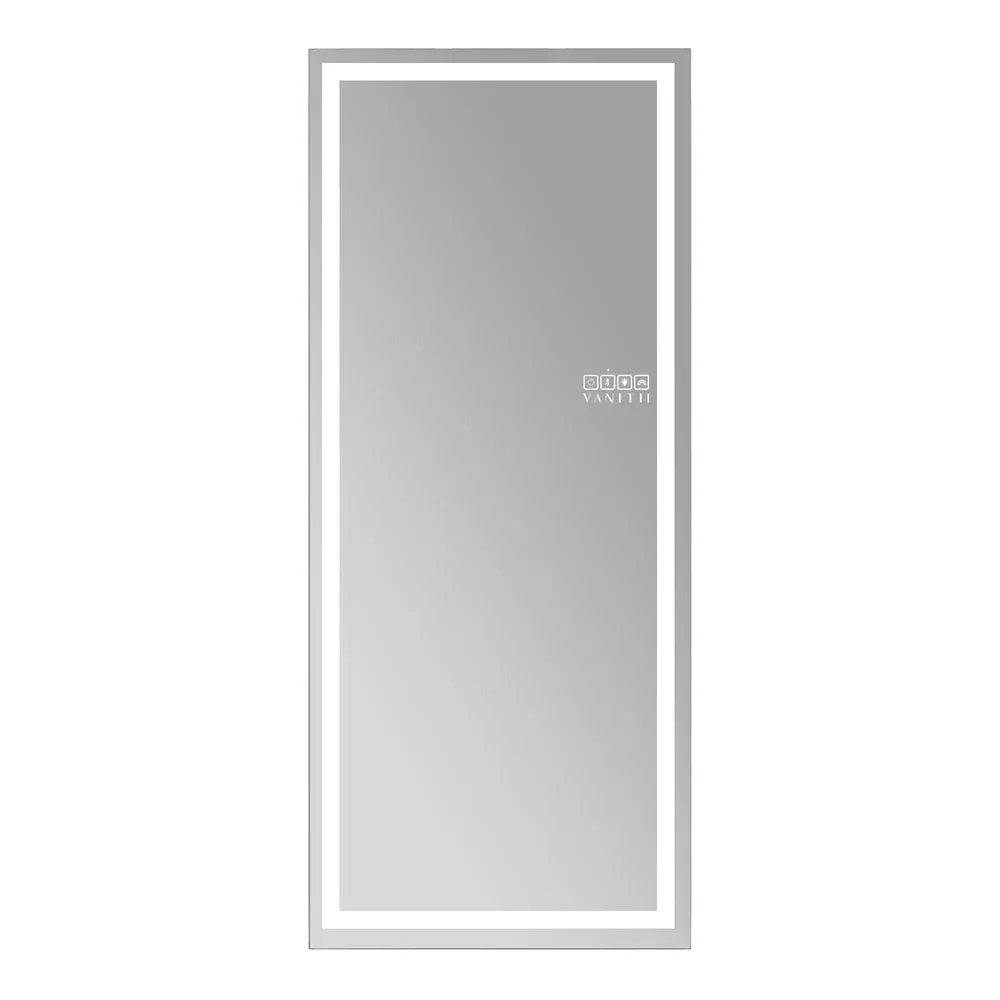 LUXE LED Full Length Rectangular Dressing Mirror with RGB Light and Stand