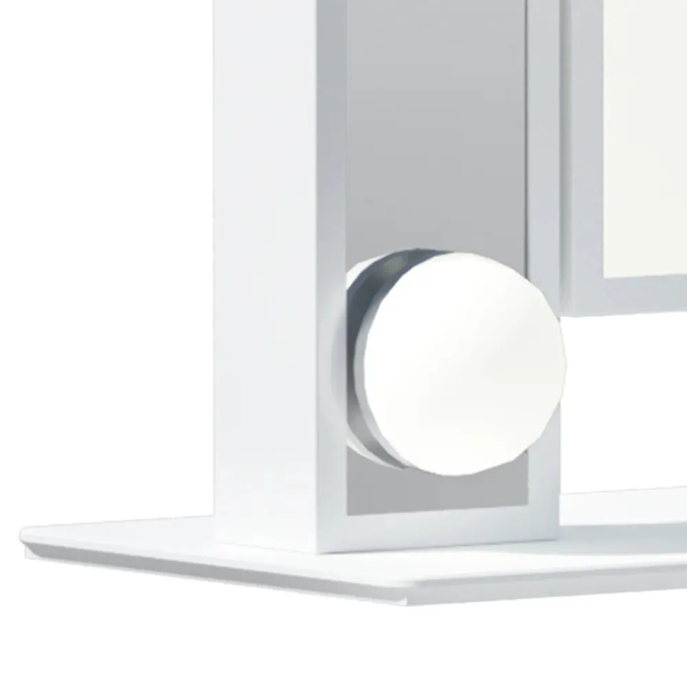 LUXE Scarlett LED Vanity Mirror with Dimmable Light Strip and 360° Free Rotation