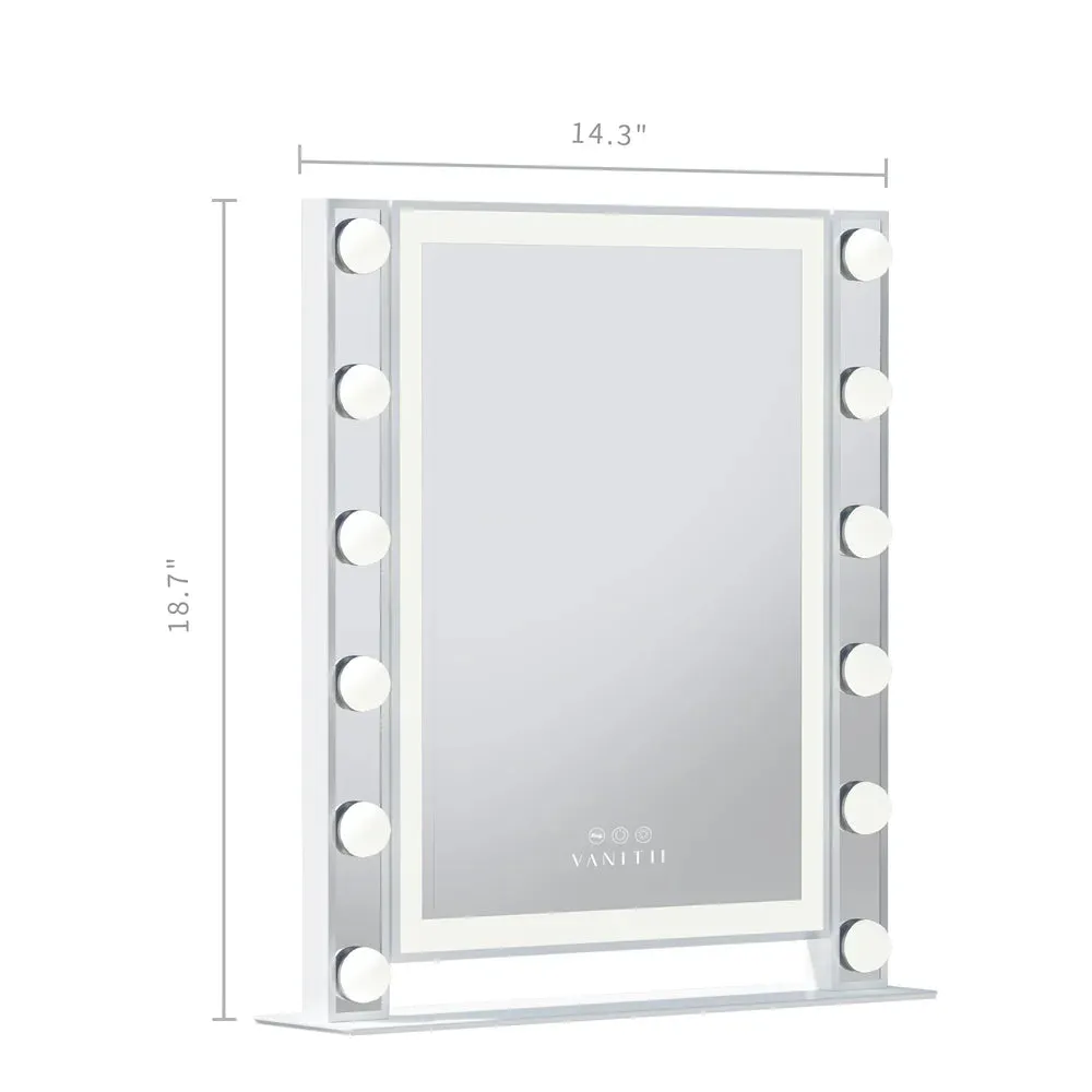 LUXE Scarlett LED Vanity Mirror with Dimmable Light Strip and 360° Free Rotation