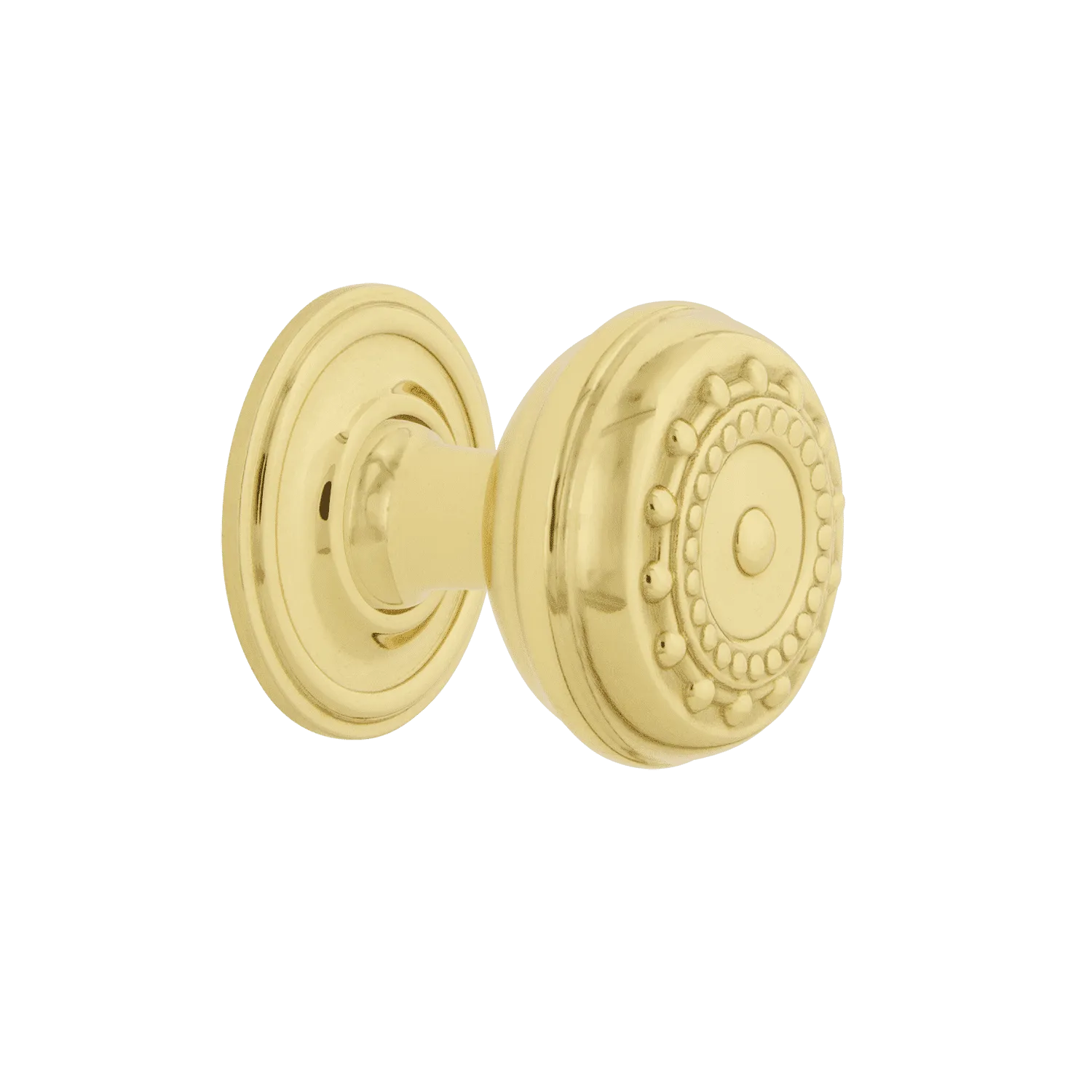 Meadows Brass 1 3/8" Cabinet Knob with Classic Rose in Polished Brass